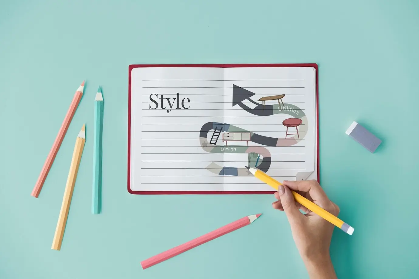 Konzept für Hausreparaturen, Renovierungen und Innenraumgestaltung